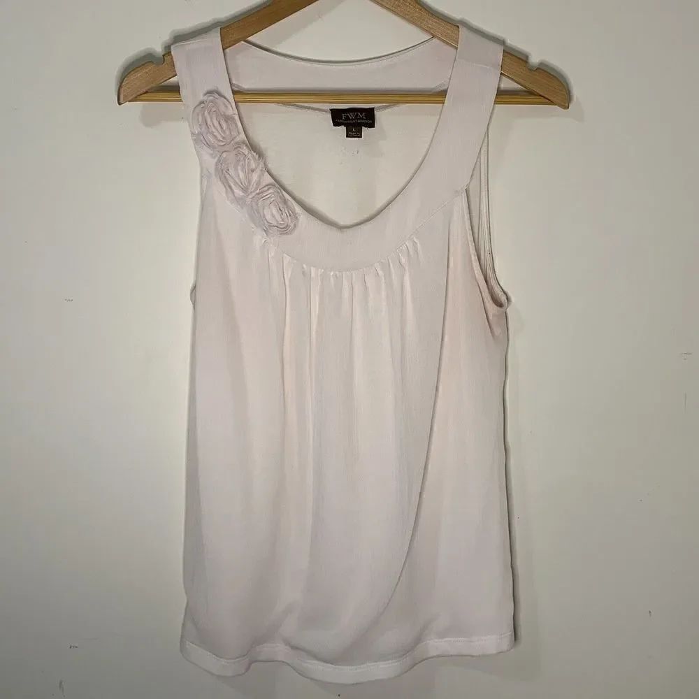 Fenn Wright Manson Light Pink Sleeveless Tank Top Blouse Shirt Large